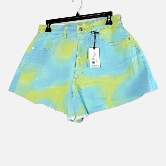NWT Revolve WeWoreWhat Flare Bell Shorts in Tie Dye - Picture 4 of 8